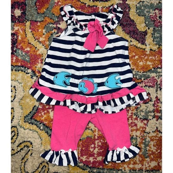 Nannette Girls Blue/Pink Outfit (18M) - Picture 1 of 2
